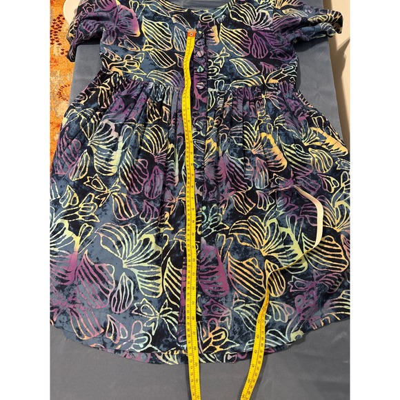 Far Away Blue & Purple Short Sleeve Hawaiian Dress‎ Medium Preowned - Picture 8 of 9